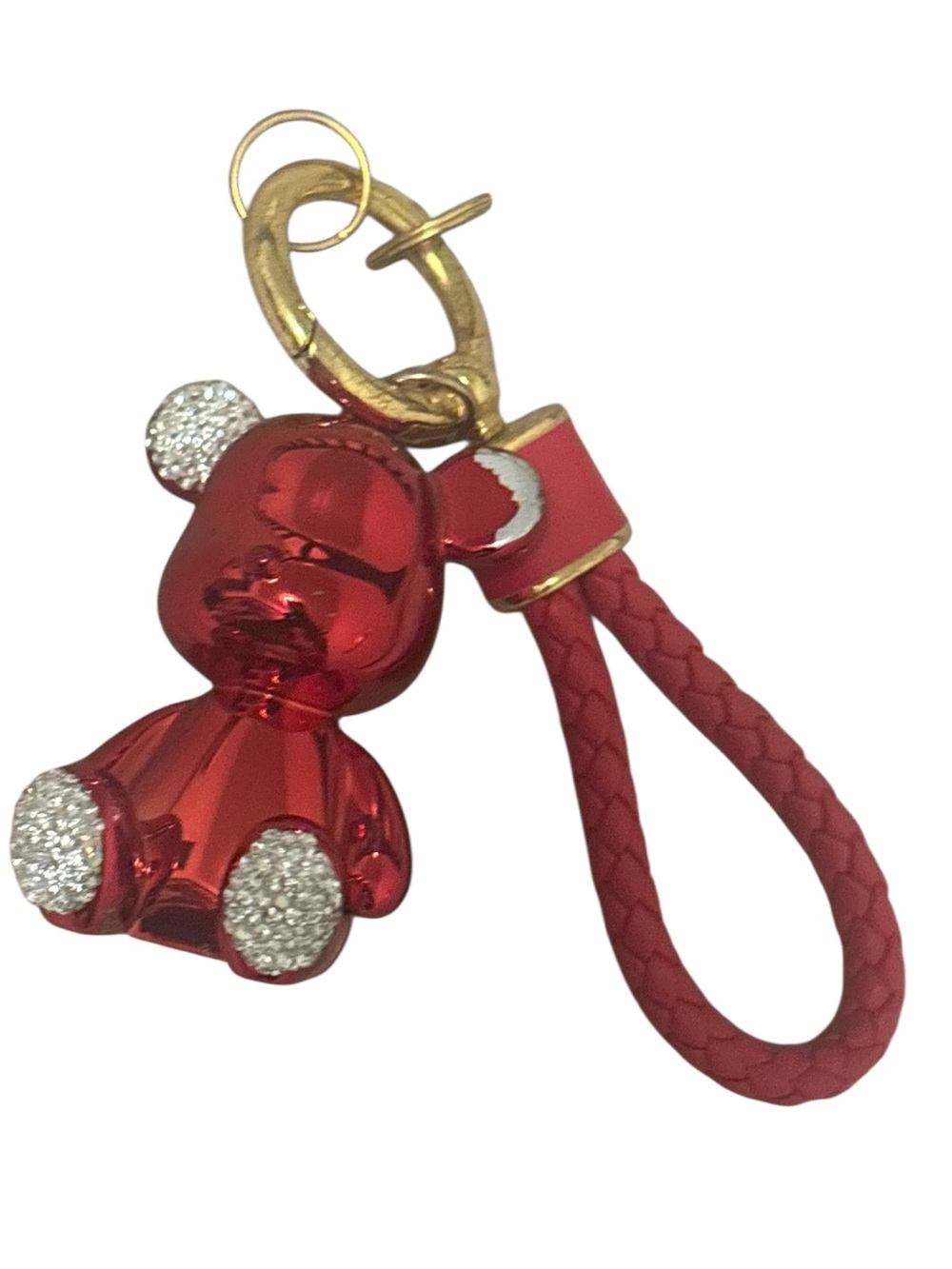 Crystal bling Red Bear Gold Plated
